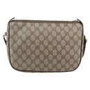 GUCCI GG Supreme Web Sherry Line Bag PVC Beige Gold 89 02 077 Auth 156279-3
