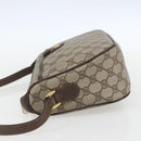 GUCCI GG Supreme Web Sherry Line Bag PVC Beige Gold 89 02 077 Auth 156279-4