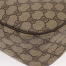 GUCCI GG Supreme Web Sherry Line Bag PVC Beige Gold 89 02 077 Auth 156280-13