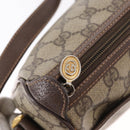 GUCCI GG Supreme Web Sherry Line Bag PVC Beige Gold 89 02 077 Auth 156280-15