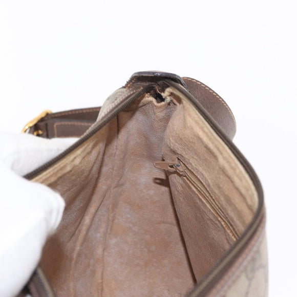 GUCCI GG Supreme Web Sherry Line Bag PVC Beige Gold 89 02 077 Auth 156280