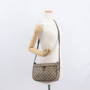 GUCCI GG Supreme Web Sherry Line Bag PVC Beige Gold 89 02 077 Auth 156280-25