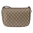 GUCCI GG Supreme Web Sherry Line Bag PVC Beige Gold 89 02 077 Auth 156280-3