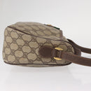 GUCCI GG Supreme Web Sherry Line Bag PVC Beige Gold 89 02 077 Auth 156280-4