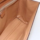 CELINE Macadam Canvas Shoulder Bag PVC Leather Brown Gold Auth 156281-18