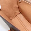 CELINE Macadam Canvas Shoulder Bag PVC Leather Brown Gold Auth 156281-19