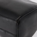 CELINE Circle Shoulder Bag Leather Black Gold Auth 156282-11