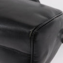 CELINE Circle Shoulder Bag Leather Black Gold Auth 156282-13