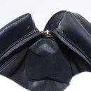 CELINE Circle Shoulder Bag Leather Black Gold Auth 156282-18