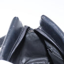 CELINE Circle Shoulder Bag Leather Black Gold Auth 156282-19