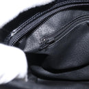 CELINE Circle Shoulder Bag Leather Black Gold Auth 156282-20