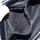 CELINE Circle Shoulder Bag Leather Black Gold Auth 156282-21