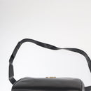 CELINE Circle Shoulder Bag Leather Black Gold Auth 156282-8