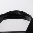 Salvatore Ferragamo Vala Hand Bag Enamel 2way Black Gold Auth 156283-8