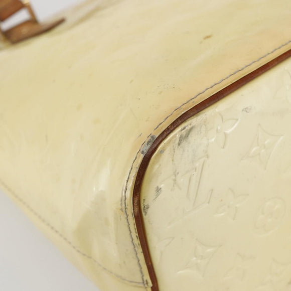 LOUIS VUITTON Monogram Vernis Houston Hand Bag Perle M91342 LV Auth 156285