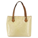 LOUIS VUITTON Monogram Vernis Houston Hand Bag Perle M91342 LV Auth 156285-13