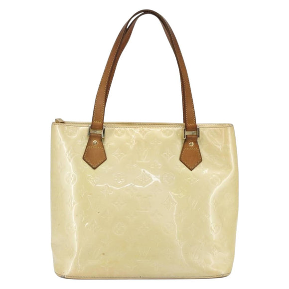 LOUIS VUITTON Monogram Vernis Houston Hand Bag Perle M91342 LV Auth 156285