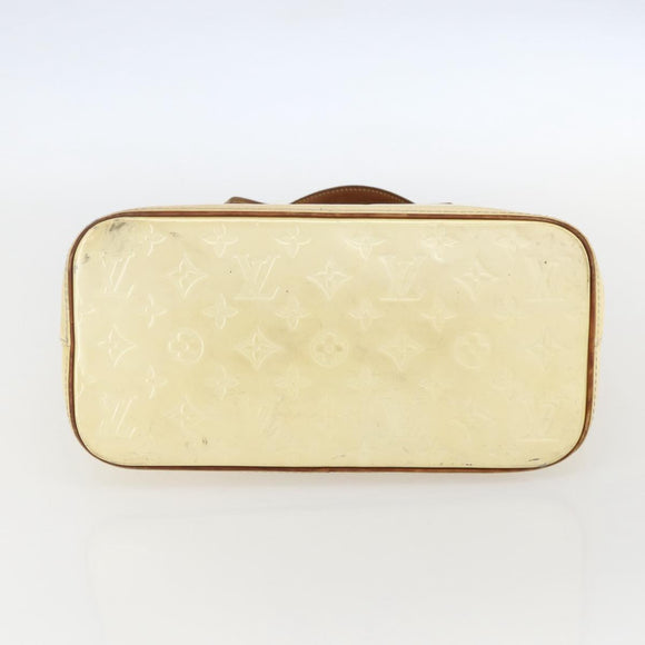 LOUIS VUITTON Monogram Vernis Houston Hand Bag Perle M91342 LV Auth 156285