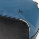 LOUIS VUITTON Epi Petit Noe Bag Bicolor Black Blue M44152 LV Auth 156287-9