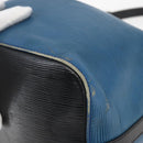 LOUIS VUITTON Epi Petit Noe Bag Bicolor Black Blue M44152 LV Auth 156287-15