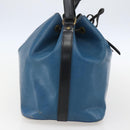 LOUIS VUITTON Epi Petit Noe Bag Bicolor Black Blue M44152 LV Auth 156287-3