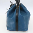 LOUIS VUITTON Epi Petit Noe Bag Bicolor Black Blue M44152 LV Auth 156287-4
