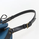 LOUIS VUITTON Epi Petit Noe Bag Bicolor Black Blue M44152 LV Auth 156287-8
