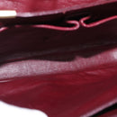 CELINE Horse Carriage Shoulder Bag Leather Bordeaux Gold Auth 156289-20