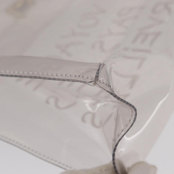 HERMES Vinyl Kelly Hand Bag Clear Auth 156293