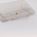 HERMES Vinyl Kelly Hand Bag Clear Auth 156293-6
