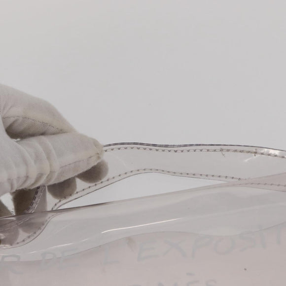 HERMES Vinyl Kelly Hand Bag Clear Auth 156293