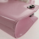 Salvatore Ferragamo Chain Gancini Shoulder Pouch Enamel 2way Pink Auth 156294V-11