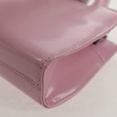 Salvatore Ferragamo Chain Gancini Shoulder Pouch Enamel 2way Pink Auth 156294V-13
