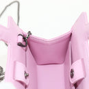 Salvatore Ferragamo Chain Gancini Shoulder Pouch Enamel 2way Pink Auth 156294V-20