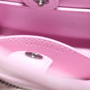 Salvatore Ferragamo Chain Gancini Shoulder Pouch Enamel 2way Pink Auth 156294V-21