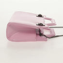 Salvatore Ferragamo Chain Gancini Shoulder Pouch Enamel 2way Pink Auth 156294V-5