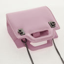 Salvatore Ferragamo Chain Gancini Shoulder Pouch Enamel 2way Pink Auth 156294V-6