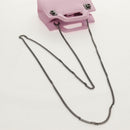 Salvatore Ferragamo Chain Gancini Shoulder Pouch Enamel 2way Pink Auth 156294V-7