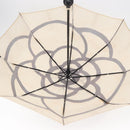 CHANEL Camelia Folding Umbrella Polyester Gold CC Auth 156295-10