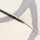 CHANEL Camelia Folding Umbrella Polyester Gold CC Auth 156295-16