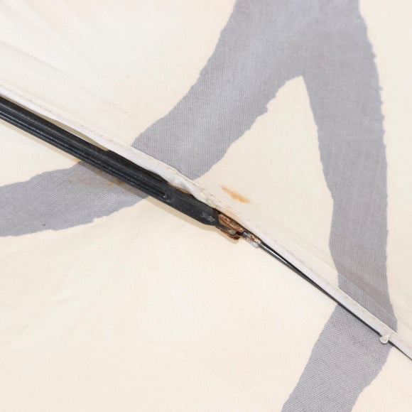 CHANEL Camelia Folding Umbrella Polyester Gold CC Auth 156295