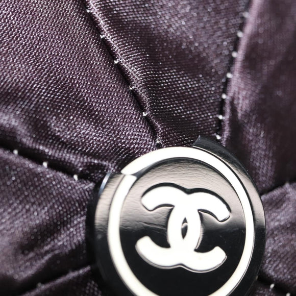 CHANEL Camelia Folding Umbrella Polyester Gold CC Auth 156295