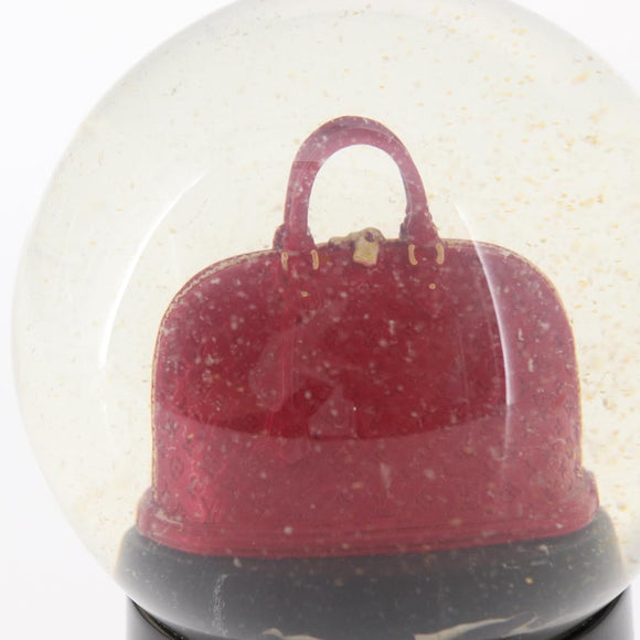 LOUIS VUITTON Alma Snow Globe Glass VIP Limited Clear LV Auth 156296