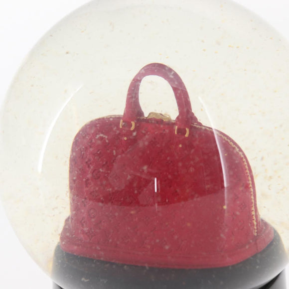 LOUIS VUITTON Alma Snow Globe Glass VIP Limited Clear LV Auth 156296