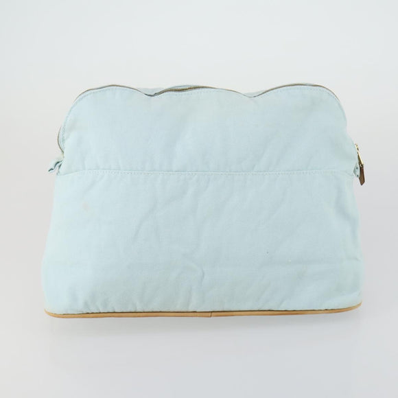 HERMES Bolide Pouch Canvas 3 Set Light Blue Pink Auth 156298