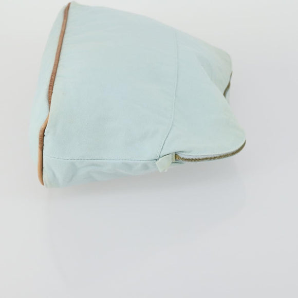 HERMES Bolide Pouch Canvas 3 Set Light Blue Pink Auth 156298