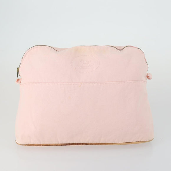 HERMES Bolide Pouch Canvas 3 Set Light Blue Pink Auth 156298