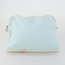 HERMES Bolide Pouch Canvas 3 Set Light Blue Pink Auth 156298-9