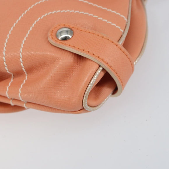 Salvatore Ferragamo Shoulder Bag Leather Pink Silver Auth 156320