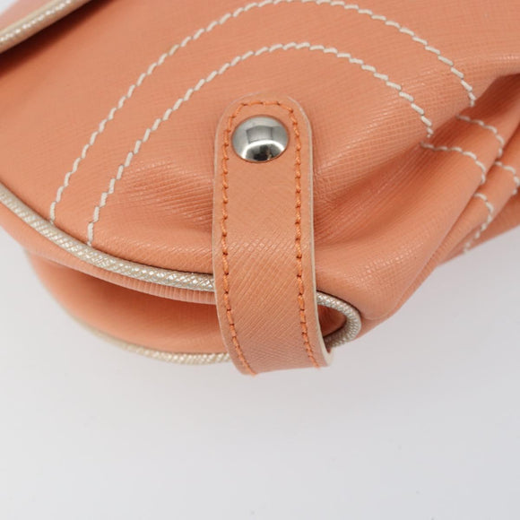 Salvatore Ferragamo Shoulder Bag Leather Pink Silver Auth 156320